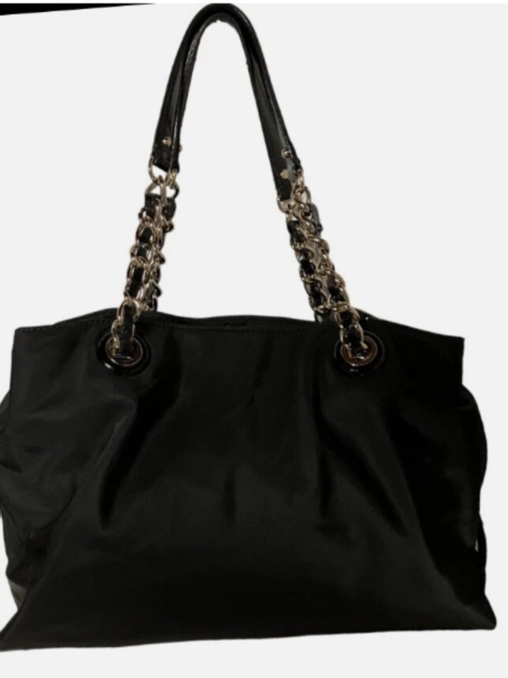 KATE SPADE ELENA BLACK NYLON SHOULDER BAG TOTE MULTIPLE INTERIOR POCKETS & SIDE